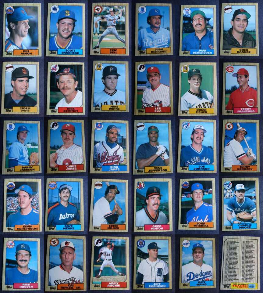 Primary image for Bent 1987 Topps Tiffany Traded Baseball Cards U Pick Complete Your Set 1T-132T