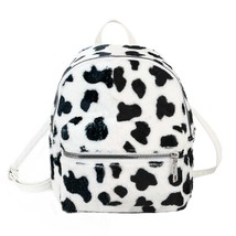 Simply Mini Shoulder Backpack Bags Zebra Printed Plush Shoulder Backpack Bag Lad - £16.10 GBP