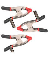 3Pc 6&quot; Metal Spring Clamps Rubber Tips Tool Large Clips Lot Steel Heavy ... - £27.64 GBP