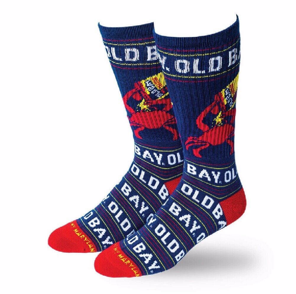 Old Bay Open Can Crew Socks  NEW Fast Free Ship