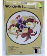WONDERART 7” HOOP Stitchery Kit DAISY NOSEGAY #5917 Wool Yarn With Hoop ... - £10.97 GBP