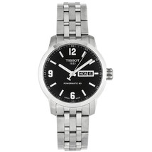 Tissot Men&#39;s T-Classic Powermatic 80 Black Dial Watch - T0554301105700 - £330.12 GBP