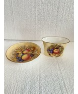 AYNSLEY Toothpick Holder &amp; Nut Dish with Orchard Fruit Pattern - $616.04 MXN