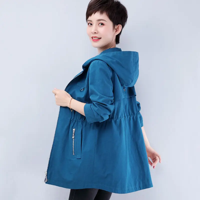 NEW Spring Autumn Short Jacket Female Korean Version Of The Large Size Windbreak - £230.33 GBP
