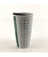 Starbucks Coffee Cup 2016 Ceramic Tumbler Mug 12 fl oz Word Search Puzzl... - $39.55
