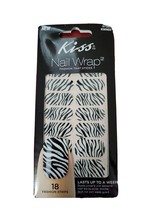 Kiss Nail Wrap Fashion That Sticks 57380 Camisole (Zebra) 18 Strips (Each) - £6.16 GBP