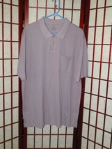Van Heusen Polo Shirt XL Light Purple SS 2 Button - £11.75 GBP