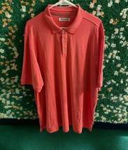 Tommy Bahama Polo Shirt Mens XXL Short Sleeve Logo Coral Soft Modal &amp; Po... - £18.17 GBP