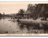 Scene In West Lake Park  Los Angeles California CA UNP WB  Postcard V24 - $4.90