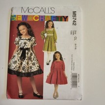 McCalls Sew Crafty M5742 Girls Dresses Size 6-8 Sewing Pattern Uncut - £5.53 GBP