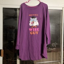 Tootsie Pops Junior Women&#39;s Owl Sleepshirt Nightgown Wise Guy XXL Sleep ... - $9.90