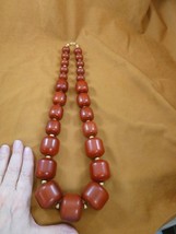 V-604) Huge Chunky red African Moroccan Copal AMBER graduated 30&quot; long Necklace - £378.17 GBP