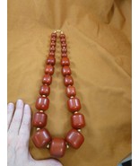 V-604) Huge Chunky red African Moroccan Copal AMBER graduated 30&quot; long N... - £385.08 GBP