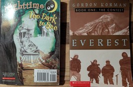 2 Scholastic Paperbacks – Everest: The Contest &amp; Nighttime Too Scared to... - $22.14 MXN