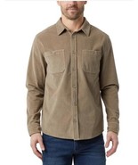 32 Degrees Mens Overshirt Tan Corduroy Pockets Long Sleeves Spread Colla... - $56.12 CAD