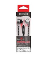 Maxell Headphones Earbuds Metallic In Ear 199600 Bass 13  Microphone Silver - £3.07 GBP