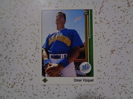 Omar Vizquel RC 1989 Upper Deck Baseball Card. nr mint or better. - $3.92