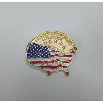 2006 American Legion Riders Legacy Run USA Flag Map Lapel Hat Pin - $8.42