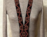 Handmade beaded Sautoir-Gerdan-Necklace with fringe in ethnic style, boho style - $1,259.03 MXN