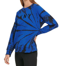 DKNY Womens Sport Tie Dyed Logo Top Color Lapis Blue Size X-Large - £47.96 GBP
