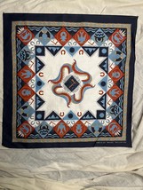 Wamcraft Southwestern Navy Rust Bandana 50% Cotton 50% Polyester Made in... - $147.28 MXN