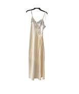 Eve Stillman Vintage Cream Satin Lace Sleeveless Maxi Slip Dress Size Small - $41.82