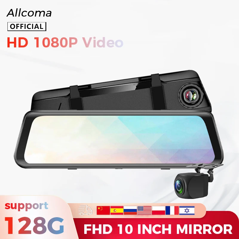 Car DVR Rear View Mirror Recorder HD Video 10 Inch Dash Cam Sony Lens Ultra HD - £59.23 GBP+
