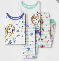 Frozen Toddler Girls Disney 4pc Pajama Set Short Sleeve Size 2T 3T 4T 5T... - £18.01 GBP