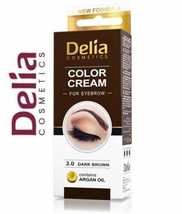 Delia Henna Cream Dark Brown Eyebrow Professional Colour Tint Kit Set 15ml - £3.70 GBP