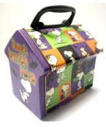 Snoopy Tin Metal Box Peanuts Haunted House Trick or Treat Halloween Dog ... - $90.80 MXN
