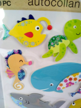 Ocean Life Pop-Up Stickers Sea Turtle Anglerfish Jelly Fish Shark Seahorse Whale - £6.32 GBP