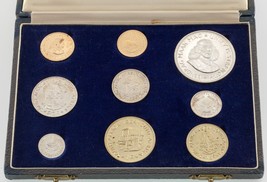 1964 South Africa 9 Coin Proof Set with Original Blue Case PS 59 - £828.19 GBP