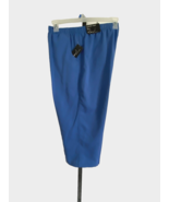 Kim Rogers SZ 14  Microfiber Stretch Waist Capris with Pockets Blue  msrp $44 - £12.72 GBP