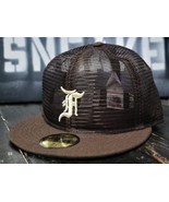 New Era 59Fifty Fear of God FOG Coffee Brown Fitted Mesh Cap Hat Men 7 1/8 - $32.82