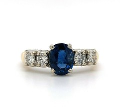 Authenticity Guarantee 
14k Yellow Gold 1.52 Carat Genuine Natural Sapphire a... - £1,333.85 GBP
