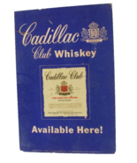 Cadillac Club Whiskey American Distillery Ad Sign Easel Cardboard Antiqu... - $1,392.13 MXN