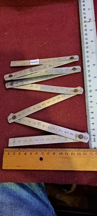 Vintage metal folding meter [TOL10213] - $35.00