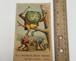 Crosman Bros Seeds Cabbage Rochester NY Trade Card Vintage Original - £18.63 GBP