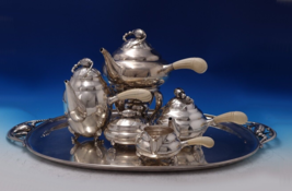 Blossom by Georg Jensen Sterling Silver Tea Set 6pc (#7450) Spectacular! - £23,012.44 GBP
