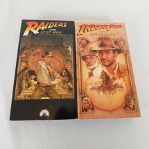 Lot of 2 Raiders Lost Ark 1981 Indiana Jones Last Crusade VHS 1989 Harrison Ford - £6.16 GBP