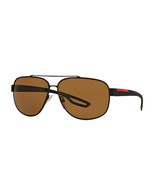 Prada Linea PS58QS DG05Y1 Mate Black / Brown Polarized Lens Mens Sunglas... - $167.31