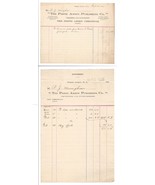 2- Perth Amboy N.J. Publishing Co. 1905 Sales Receipt Statement ~ M P Mo... - $95.57 CAD