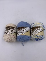 Sugar &#39;n Cream Cotton Yarn Lot of 3 Multicolored 2oz each - £8.28 GBP