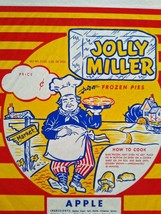 Jolly Miller Frozen Apple Pie Bag Vintage 2 lbs NOS Vintage Great Chef Graphics - £33.79 GBP