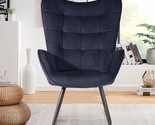 Accent Chair Velvet Leisure Chair With Arms, Large Armchair With Ergonom... - $322.99