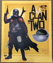 Ant Lucia SIGNED Disney + Disney+ Star Wars Art Print ~ Mandalorian &amp; Grogu - $49.49