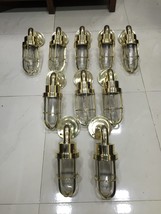 Wall Mount Nautical Style Bulkhead Passage Way Brass New Light 10 Piece - £828.23 GBP