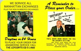 Vtg Advertising Postcard Affiliated Telephone Answering Service New York City NY - £7.73 GBP