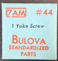 Genuine Bulova 7AM Yoke Screw - # 44 - NOS Watch Part - Sealed - €8,49 EUR