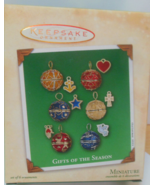 Hallmark Keepsake Ornament Gifts of the Season Set of 6 Miniature 2002 - $28.00